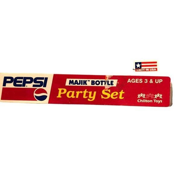 Vintage NIB Pepsi Majik Bottle Play Set Cups Saucers Pepsi Bottle Made in USA - Picture 4 of 4